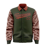 Custom Olive Coral Red Jacket