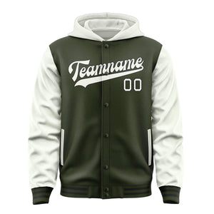 Custom Olive White Jacket