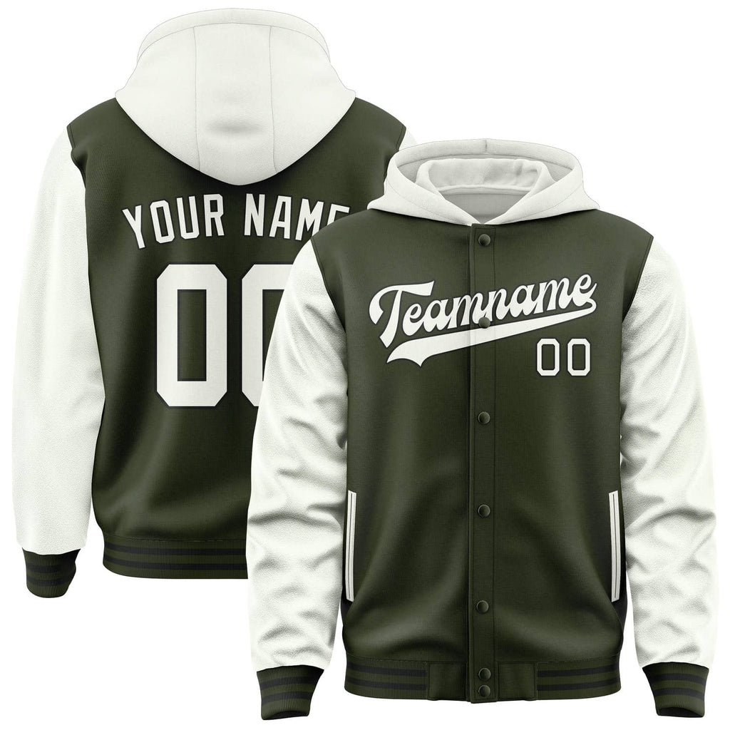 Custom Olive White Jacket