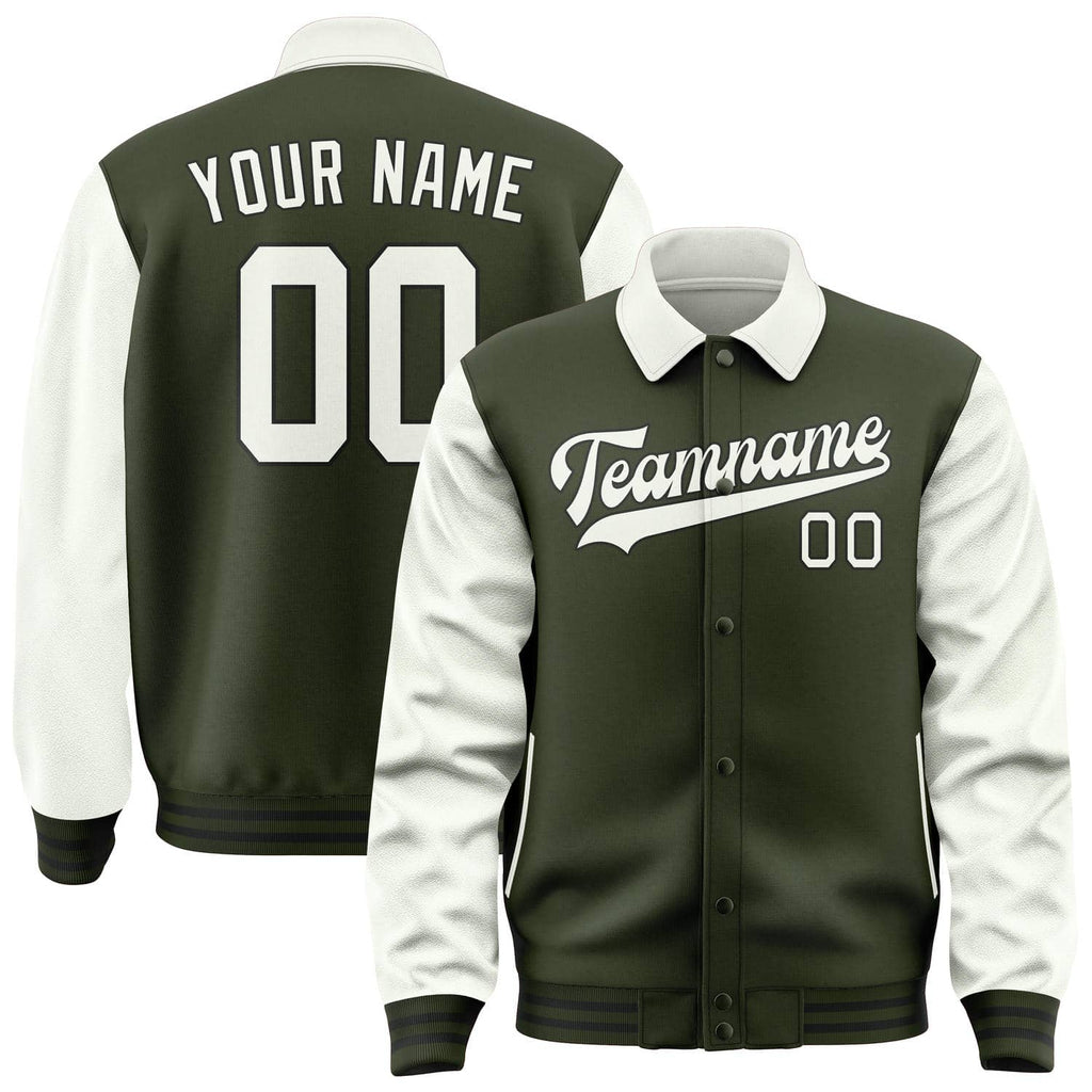 Custom Olive White Jacket