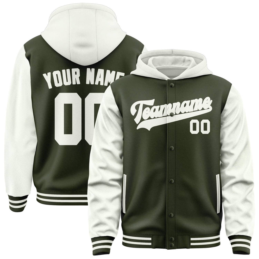 Custom Olive White Jacket