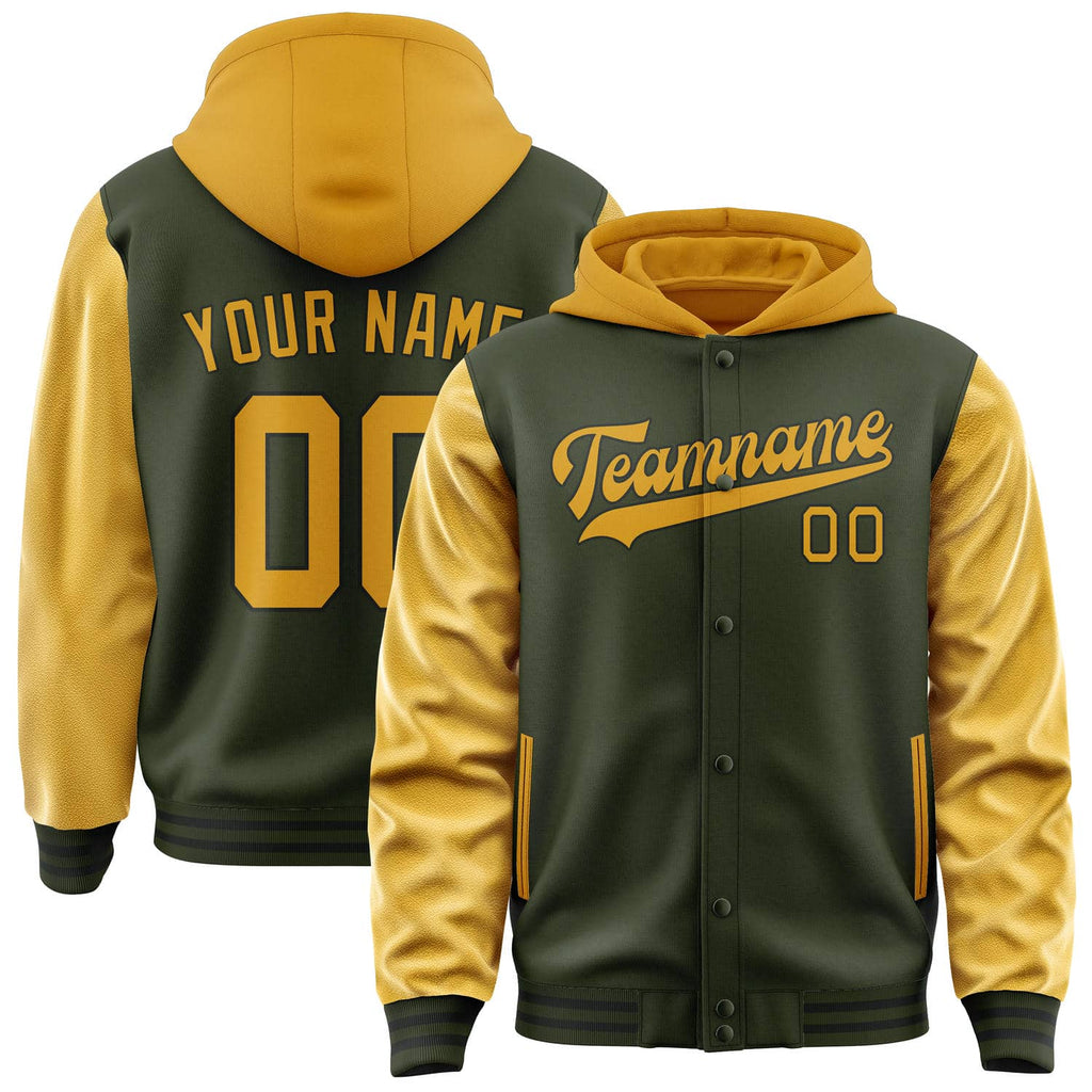 Custom Olive Yellow Jacket