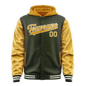 Custom Olive Yellow Jacket