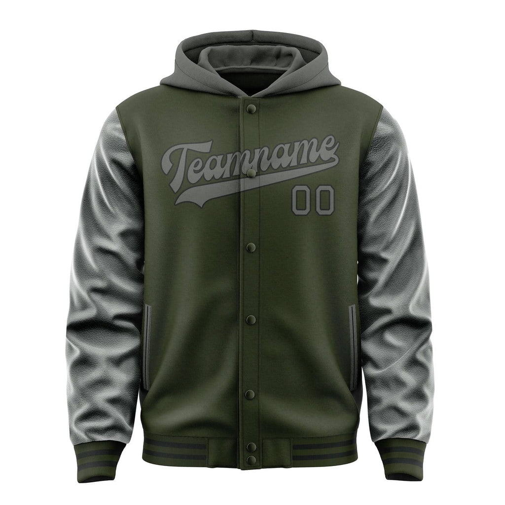 Custom Olive Dark Grey Jacket