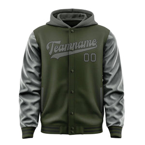 Custom Olive Dark Grey Jacket