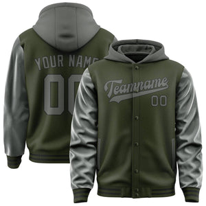 Custom Olive Dark Grey Jacket
