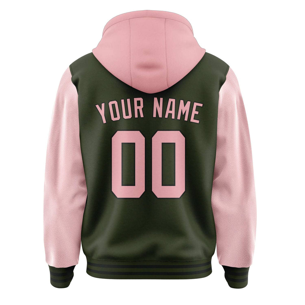 Custom Olive Light Pink Jacket