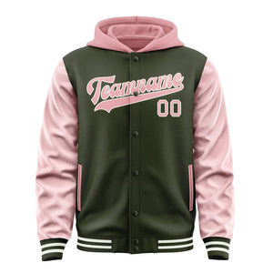 Custom Olive Light Pink Jacket