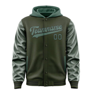 Custom Olive Blue Green Jacket