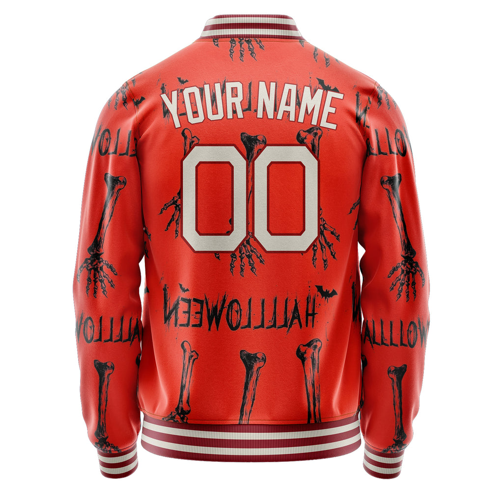 Custom Orange Skull Jacket