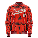 Custom Orange Skull Jacket