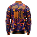 Custom Orange Skull Jacket
