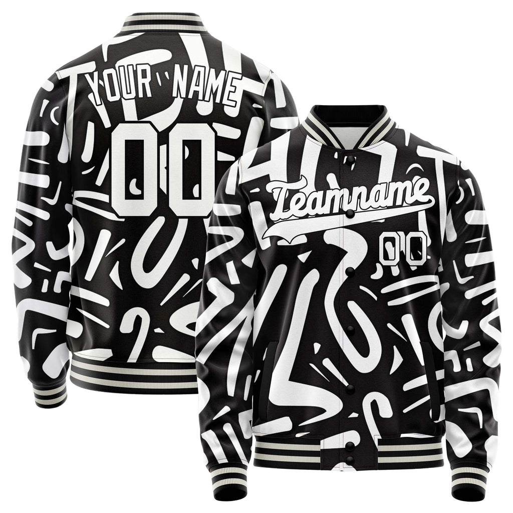 Custom Monochrome Graffiti Jacket JA02240824PA005