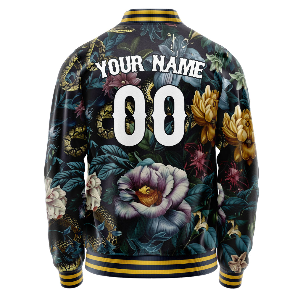 Custom Flowers and Snake Jacket