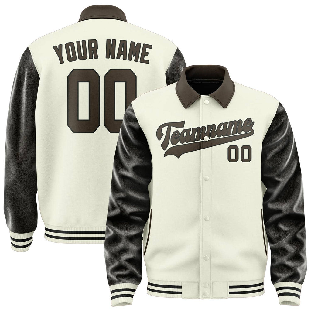 Custom Cream Brown Jacket