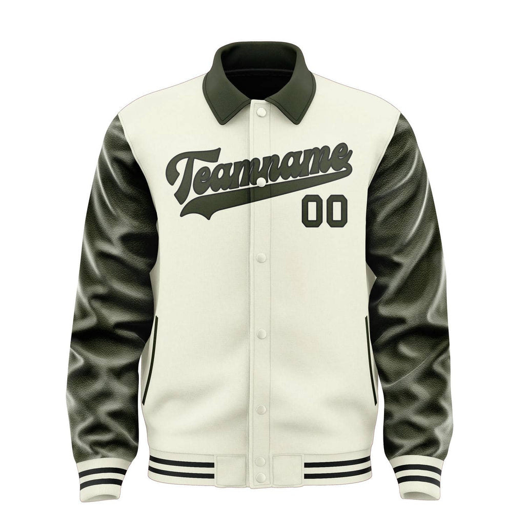 Custom Cream Olive Jacket
