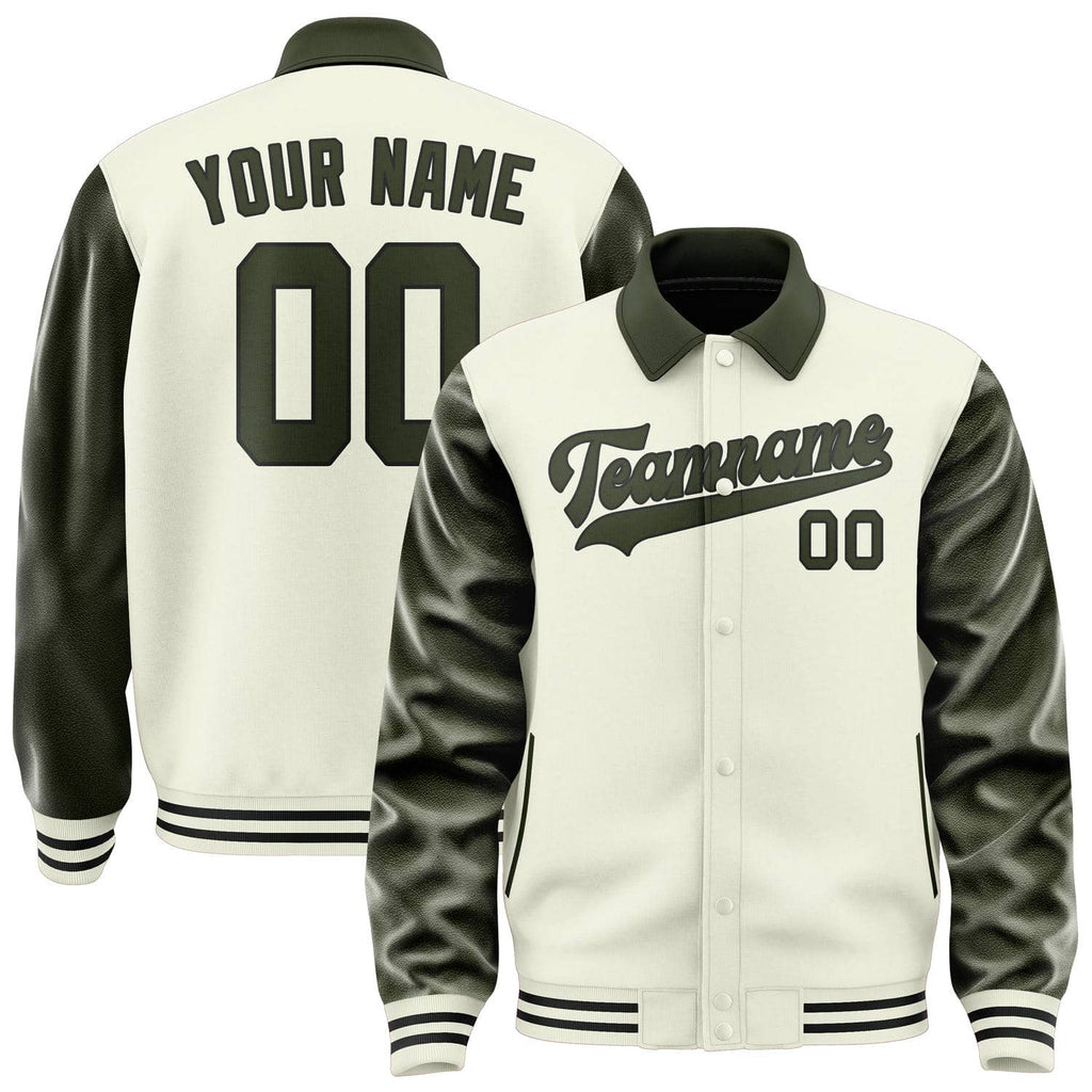 Custom Cream Olive Jacket
