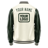Custom Cream Dark Green Jacket JA030306031717060617