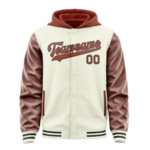 Custom Cream Coral Red Jacket