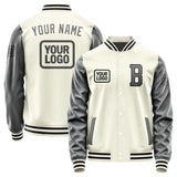 Custom Cream Dark Grey Jacket