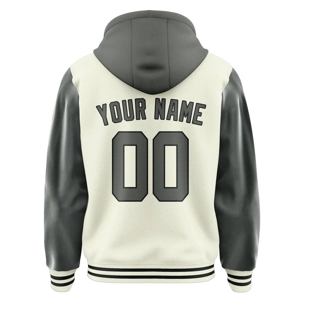 Custom Cream Dark Grey Jacket
