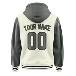 Custom Cream Dark Grey Jacket