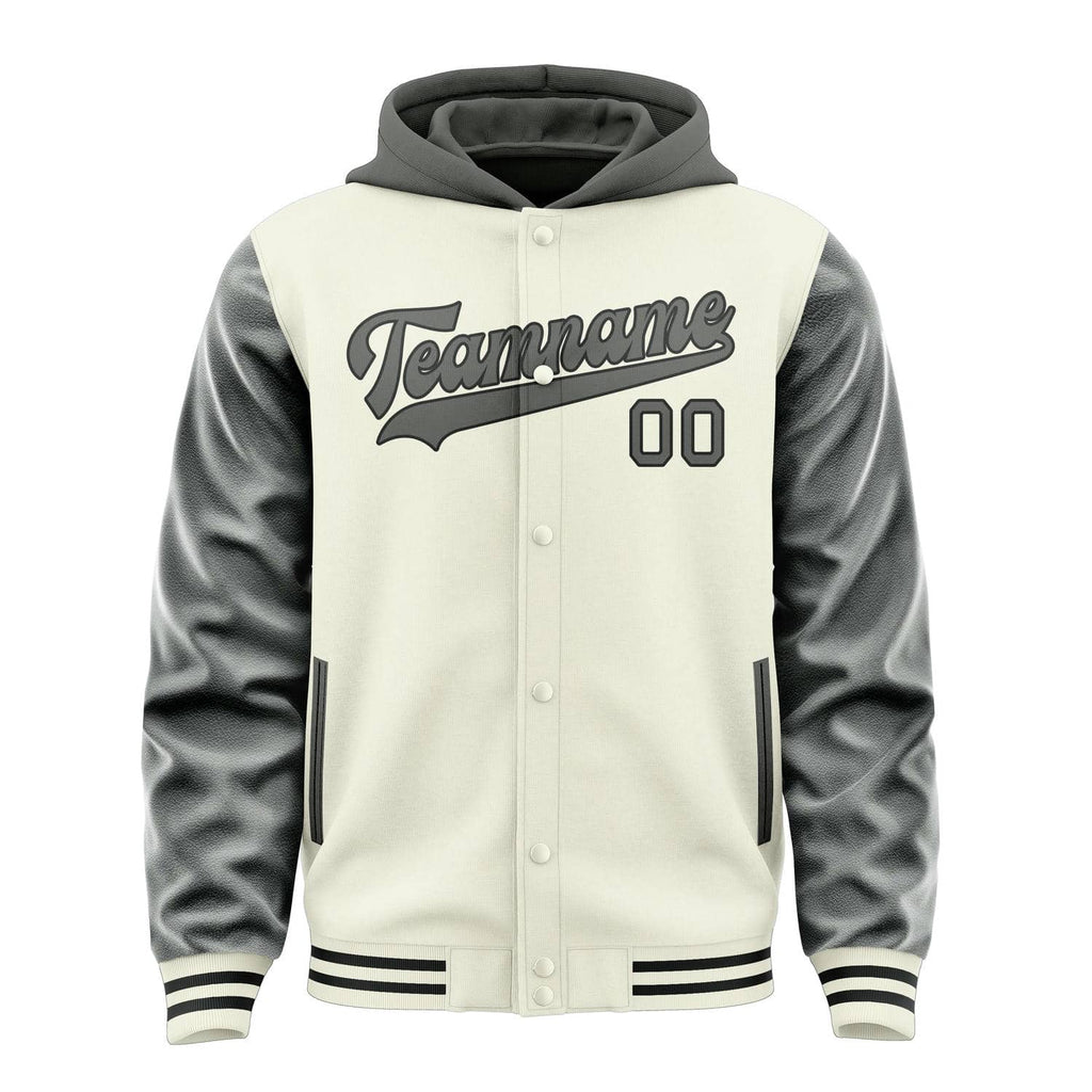 Custom Cream Dark Grey Jacket