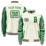 Custom Cream Emerald Green Jacket