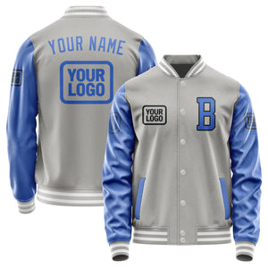 Custom Gray Sky Blue Jacket JA040409041817090917
