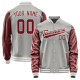Custom Gray Crimson Red Jacket JA0404150418B31815