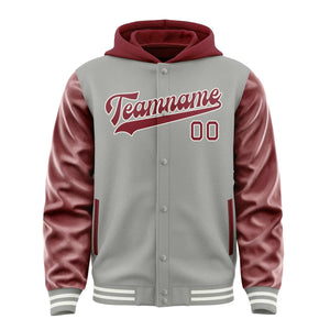 Custom Gray Crimson Red Jacket