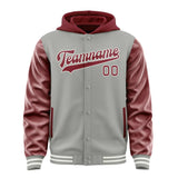 Custom Gray Crimson Red Jacket