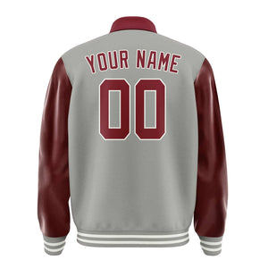 Custom Gray Crimson Red Jacket
