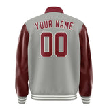 Custom Gray Crimson Red Jacket
