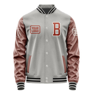 Custom Gray Coral Red Jacket JA040416041718161618