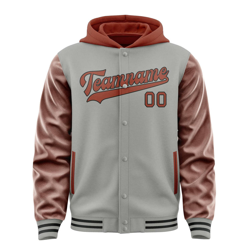 Custom Gray Coral Red Jacket