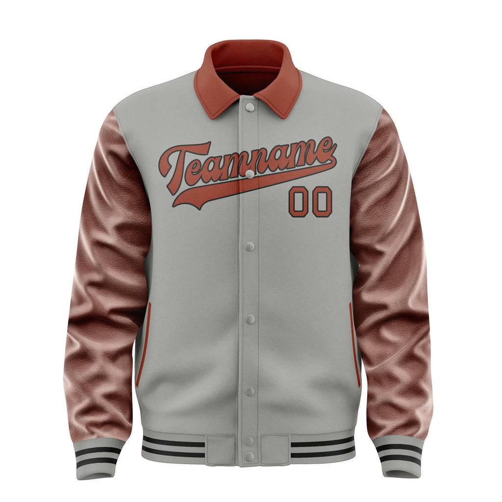 Custom Gray Coral Red Jacket