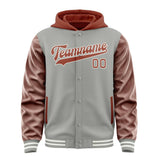 Custom Gray Coral Red Jacket