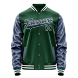 Custom Kelly-Green Royal Solid Color Varsity Letterman Jacket