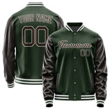 Custom Dark Green Brown Jacket