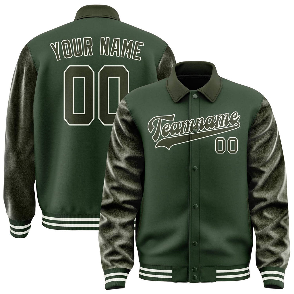 Custom Dark Green Olive Jacket
