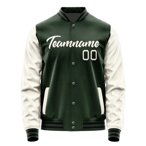 Custom Dark Green Cream Jacket JA0606030617B21703