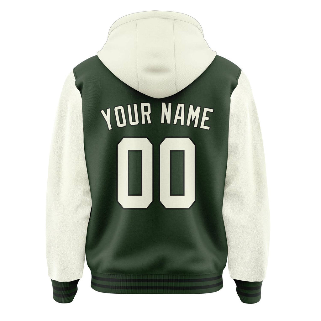 Custom Dark Green Cream Jacket
