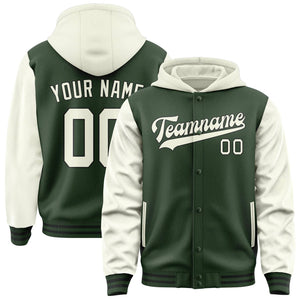 Custom Dark Green Cream Jacket