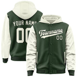 Custom Dark Green Cream Jacket