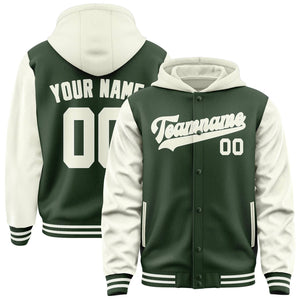 Custom Dark Green Cream Jacket