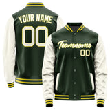 Custom Dark Green Cream Jacket