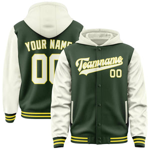 Custom Dark Green Cream Jacket