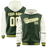 Custom Dark Green Cream Jacket