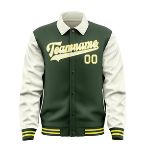 Custom Dark Green Cream Jacket